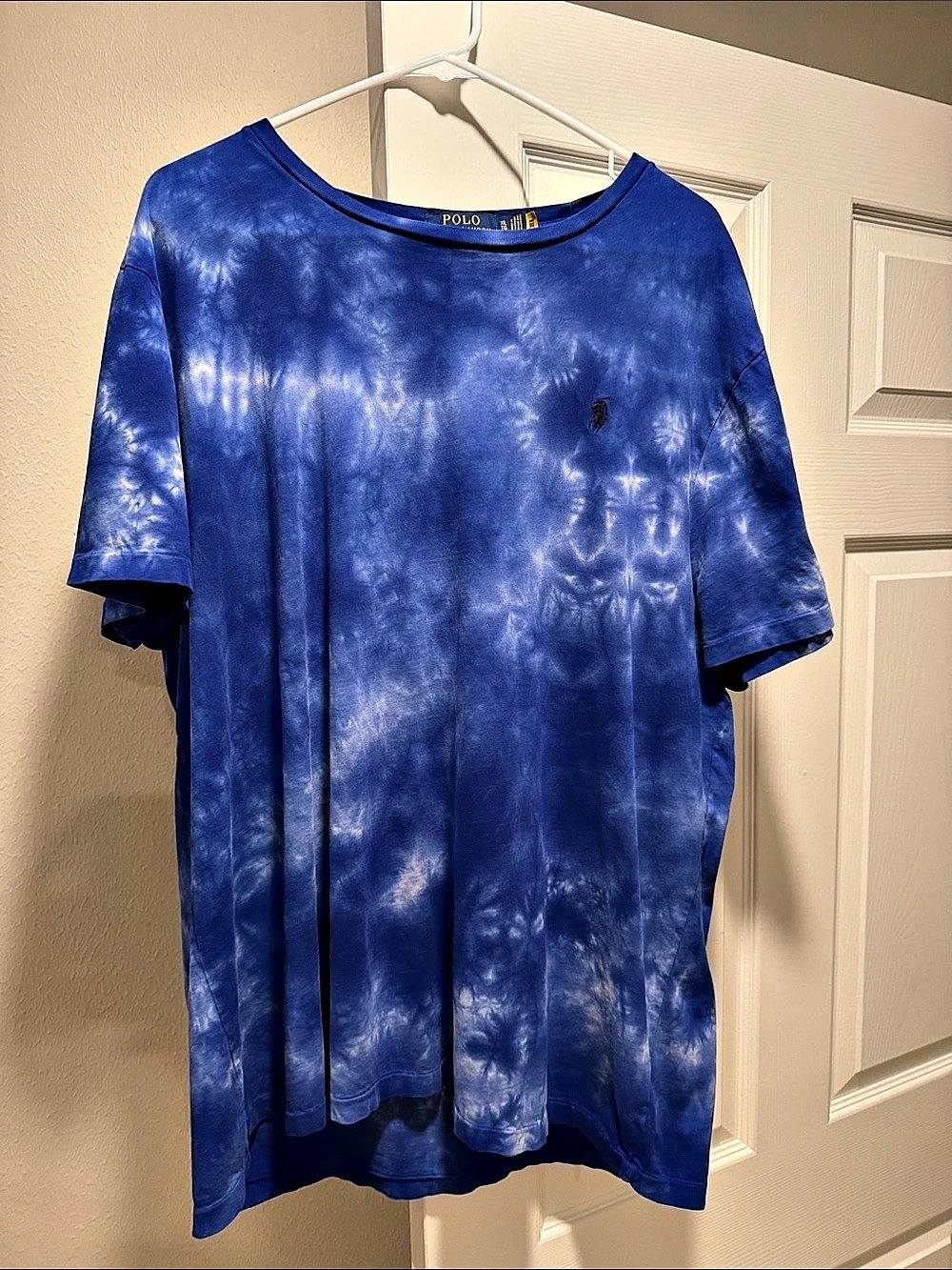 Polo Ralph Lauren Tie-Dye Jersey T-Shirt Blue & White XL